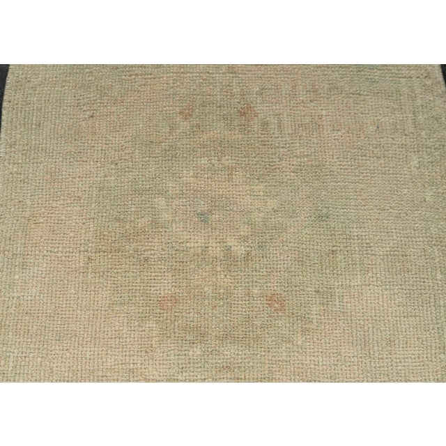 Turkish Mini Rug Oriental Hand Knotted Vintage Rug 1'5" x 3'4" #21177 For Sale - Image 4 of 8