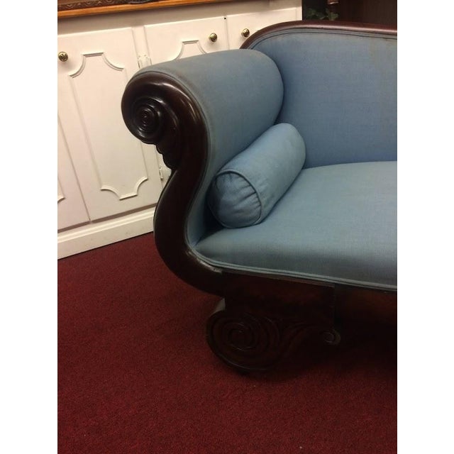 Item: Antique Mahogany Settee Frame (will need to be reupholstered). Age & Condition: Circa 1840. Refinished frame....