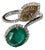 Set in 18k Gold, 2.72 Carats, Natural Zambian Emerald & Diamond Engagement Ring, Size 6.5 For Sale