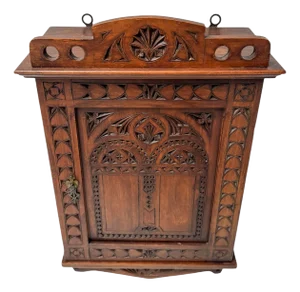 Art Nouveau Kerfschnitt Wall Cabinet, 1900s