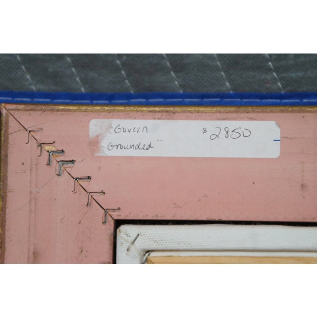 Late 20th Century Michael McGovern Grounded Boats Beach Landscape Oil Painting on Canvas For Sale - Image 5 of 12