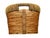 Late 20th Century Vintage Woven Oval Pencil Reed Basket W/ Rattan Rim & Wooden Straps For Sale - Image 5 of 10