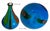 13+ In. Tall Murano Style Multicolor Tear Shaped Art Glass Vase For Sale - Image 16 of 16