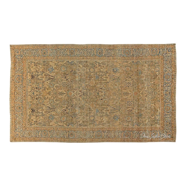 Fine 1920s Persian Kirman Handmade Wool Rug For Sale