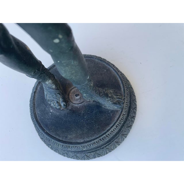 Grand Tour Solid Bronze “Narcissus” After the Antique – Early 20th Century Classical Figure For Sale - Image 9 of 15