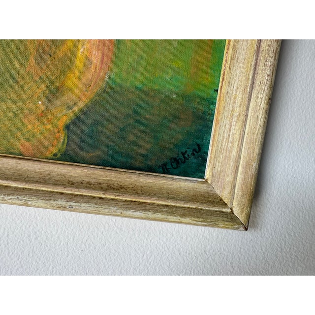 Vintage Flower in Vase Still Life Impressionist Oil on Masonite Board – Framed For Sale - Image 10 of 11