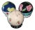 80's Vintage J Jorgenson Ceramic Globes - Set of 3 For Sale
