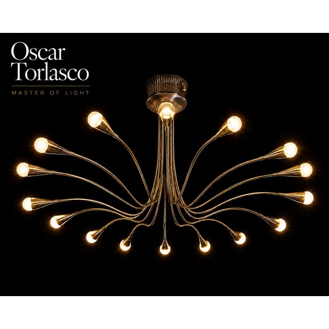 1950s 1950s Oscar Torlasco for Lumi Chandelier For Sale - Image 5 of 7