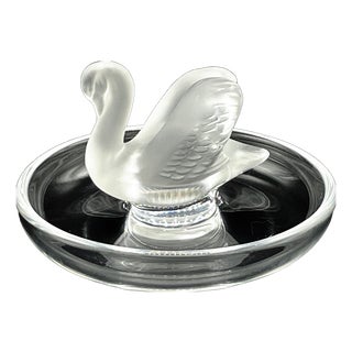 Vintage Swan Ring Holder from Lalique, 1980s For Sale