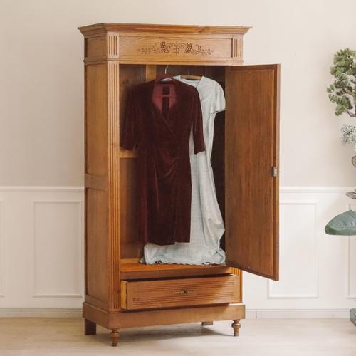 Antique Louis XVI Style Oak Mirrored Cabinet, 1900s For Sale - Image 13 of 13