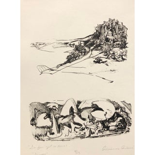 1971 Adrienne Anderson Black & White Lithograph For Sale