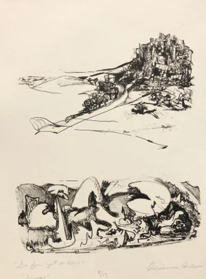 1971 Adrienne Anderson Black & White Lithograph