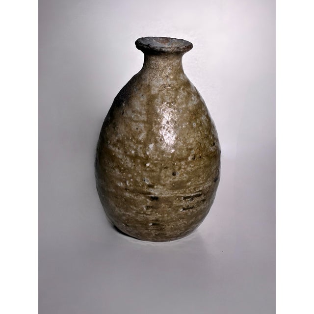 Ceramic Vintage Studio Art Pottery Bud Vase, Shell-Impressed Wabi Sabi Ceramic, Earth Tone Organic Form, 5” For Sale - Image 7 of 8