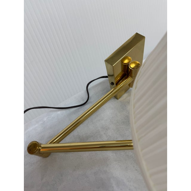 Late 20th Century Brass Reticulating Arm Wall Sconces, Pair For Sale - Image 5 of 8