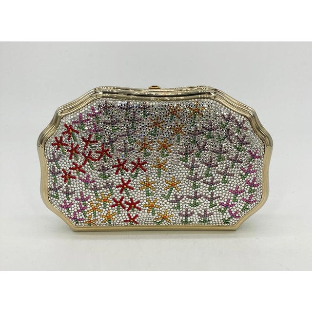 Contemporary Vintage Judith Leiber Stick Figure Floral Print Minaudiere For Sale - Image 3 of 8