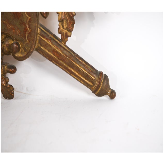 Vintage Carved Gilt Armorial Wall Crest Sculpture For Sale - Image 4 of 17