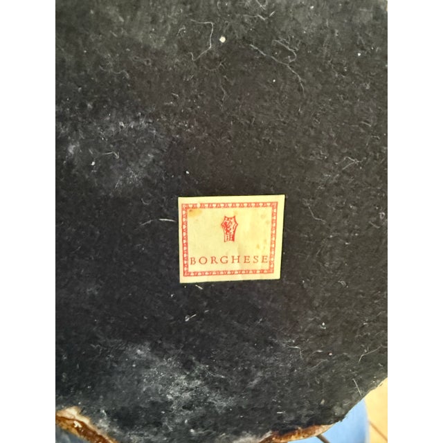 Vintage Borghese Italian Parcel Gilt Table Lamp With Original Shade Hollywood Palm Beach Regency Style For Sale - Image 10 of 11