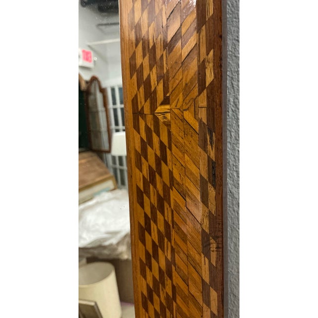 Antique Italian Small Marquetry Mirror For Sale - Image 9 of 10