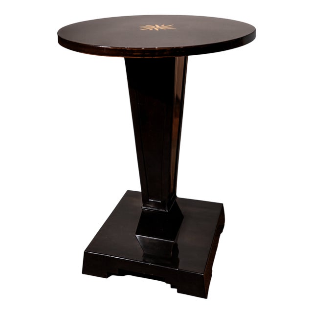 Lacquered Oak Side Table, 1940s For Sale