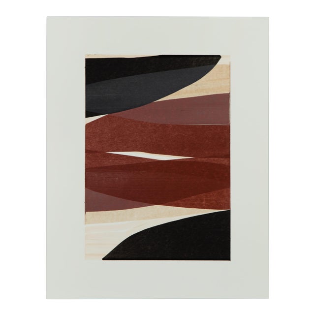 Original Abstract Red Dirt Landscape Painting on Paper by Artist Casey R Klein For Sale