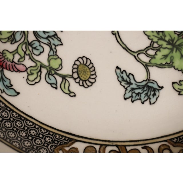 Pair of 19th C. Antique Minton Chinoiserie Ironstone "Indian Tree" Soup Plates For Sale - Image 13 of 14