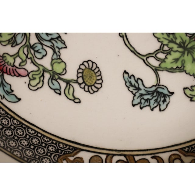 Pair of 19th C. Minton Chinoiserie Ironstone "Indian Tree" Soup Plates For Sale - Image 13 of 14