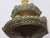 Large and impressive antique bronze chandelier with six lights in veined alabaster shades, finely worked bronze...