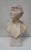 Cream Italian Artist, Large Art Deco Carved Bust of Woman, 1920s-1940s, Alabaster For Sale - Image 8 of 18