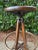 Industrial Early 20th Century Early Twentieth Century Heavy Solid Wood and Brass Swivel Industrial Drafting Stool For Sale - Image 3 of 9