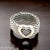Metal 1990s Tiffany & Co Estate Somerset Heart Ring Size 5.5 Sterling Silver 6.5 mm For Sale - Image 7 of 10
