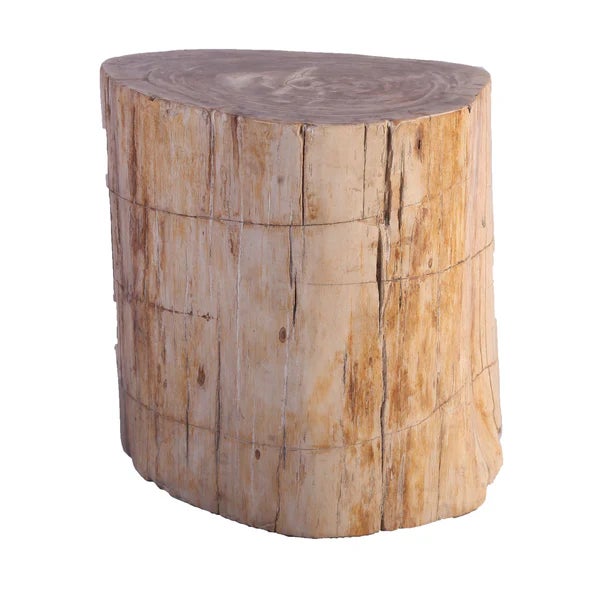Petrified Wood Stool Accent Table 214 For Sale In Greensboro - Image 6 of 6