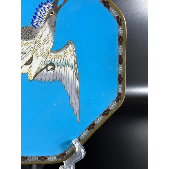 Japanese Cloisonné Plate, 1890s For Sale - Image 4 of 9
