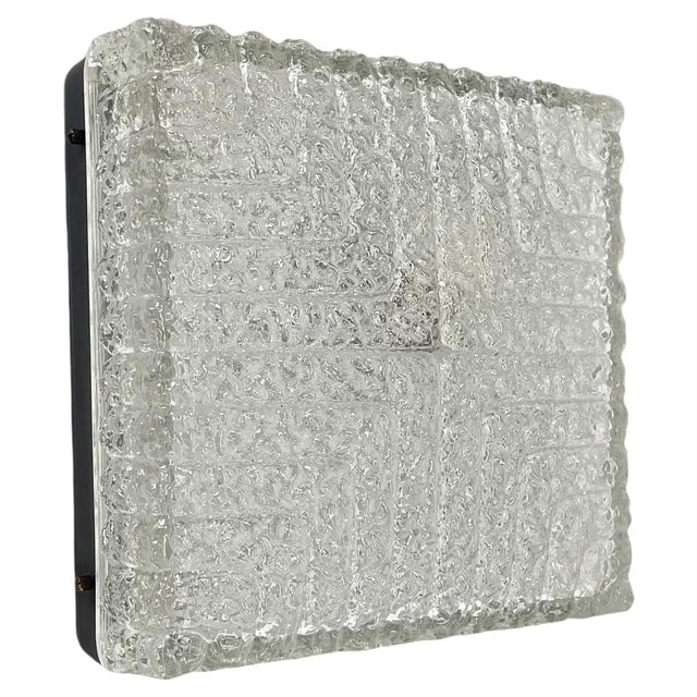Cubic Ice Glass Wall Light from RZB Lights, 1970s For Sale