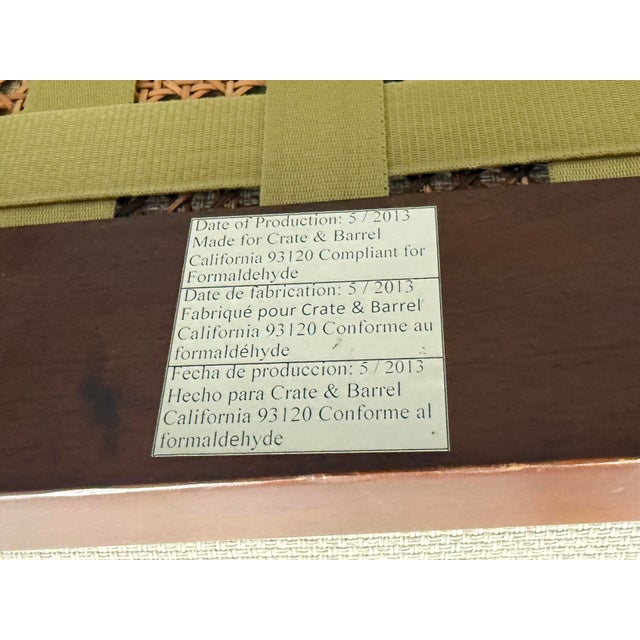 Crate & Barrel Ankara Lounge Chairs, Pair For Sale - Image 12 of 12