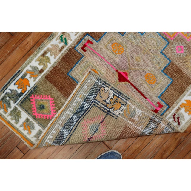 Textile Vintage Colorful Turkish Runner - 2'8" x 12'7" For Sale - Image 7 of 10