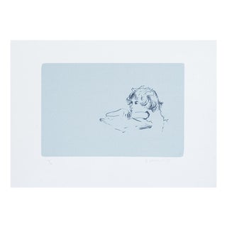 Giovanni Omiccioli, Ornella Reading, Etching, 1975 For Sale