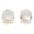 Statement Oval Cut Crystal Gemstone Stud Earrings in 18k Solid Yellow Gold - 2 Pieces For Sale