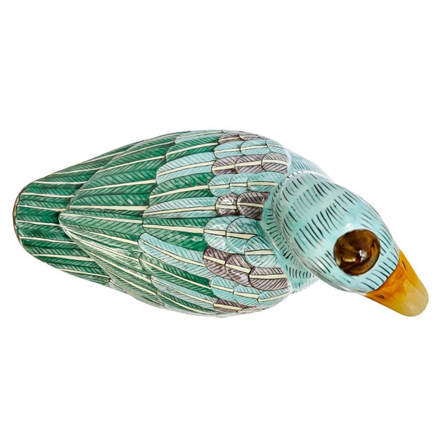 Mid 20th Century Mid 20th Century Large Scale Chinese Famille Rose Swimming Goose Form Tureen For Sale - Image 5 of 7