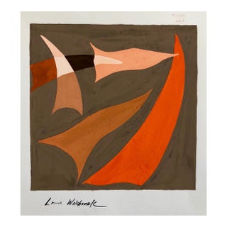 Louis WolchonokAbstract Expressionist Color Gouache Painting Mid Century Mod WPA Jewish Artist For Sale