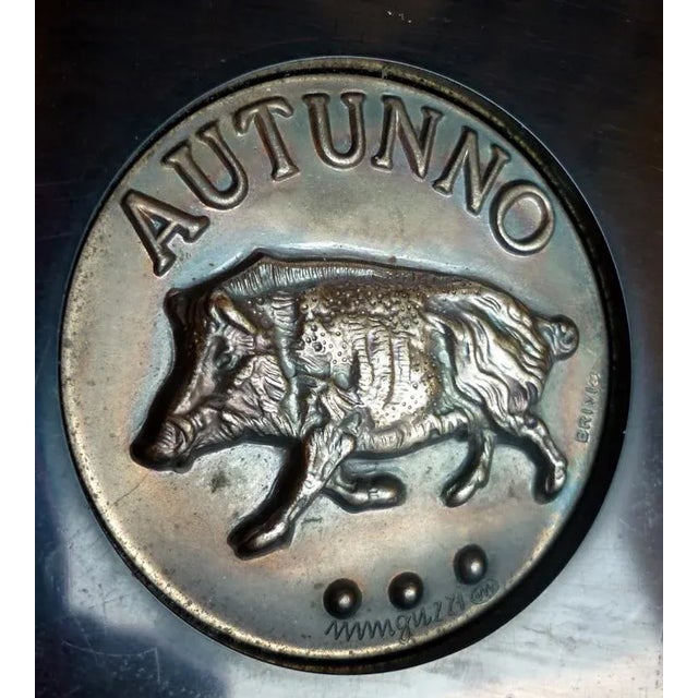 Bronze 4 Seasons Medals by Luciano Minguzzi, 1960s, Set of 4 For Sale - Image 11 of 13