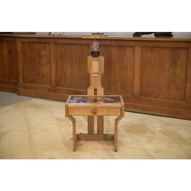 Oak Bedside Table by Guillerme and Chambron for Votre Maison, 1950s For Sale - Image 10 of 13
