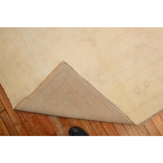 Early 20th Century Old Wool Turkish Square Oushak - 6'6" x 6'7" For Sale - Image 10 of 10