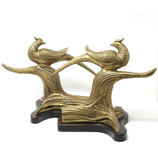 Palm Beach Regency Vintage Brass Pheasants on Branches Figures - a Pair For Sale In Tampa - Image 6 of 12