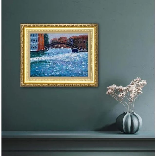Venice Reflections Impressionist Oil Painting For Sale - Image 4 of 7