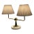 Authentic Jonathan Adler Milano Brass & Carrara Marble 2-Arm Lamp For Sale