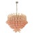 Contemporary White and Pink “Selle” Murano Glass Petali Chandelier in Mazzega Style For Sale