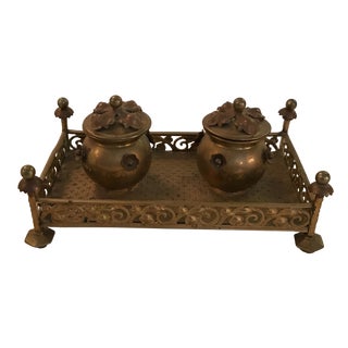 Bronze French Inkwell For Sale