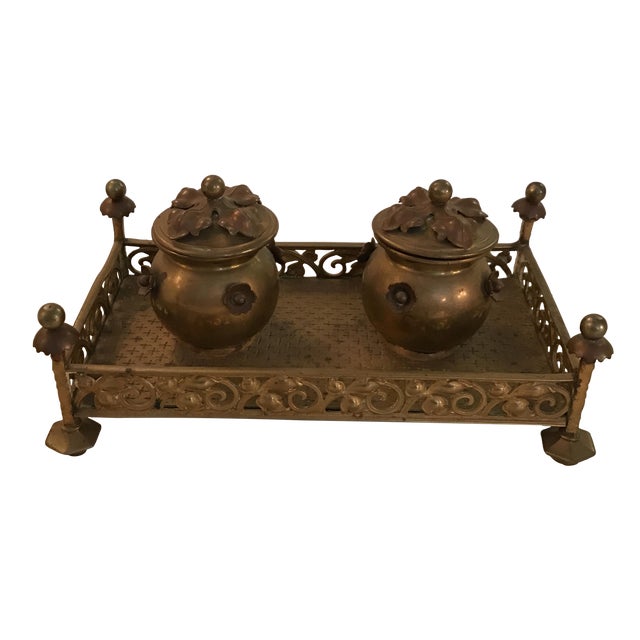 Bronze French Inkwell For Sale