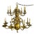 Antique 17th Century Dutch Brass 16-Light Cannonball Chandelier For Sale