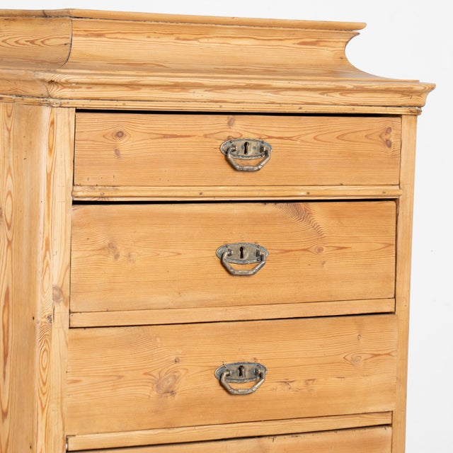 Mid 19th Century Danish Pine Highboy Chest of Seven Drawers For Sale - Image 9 of 17